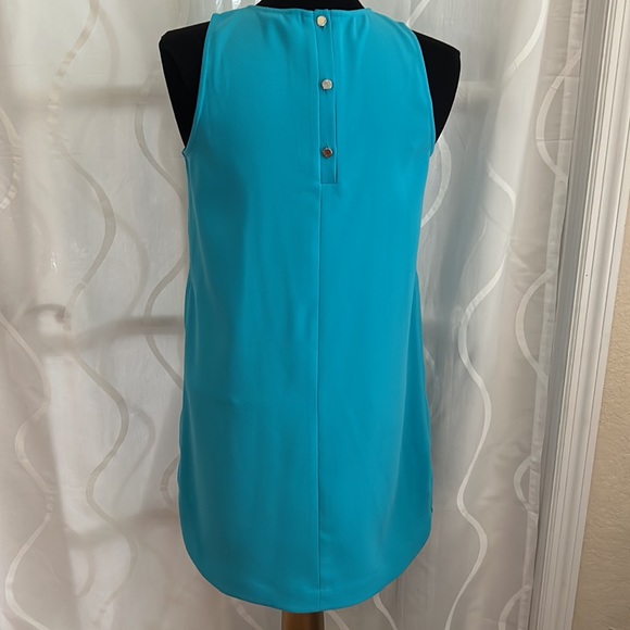 Ann Taylor, Blue, Sleeveless, Shift Dress, Size 6 P - Picture 3 of 5